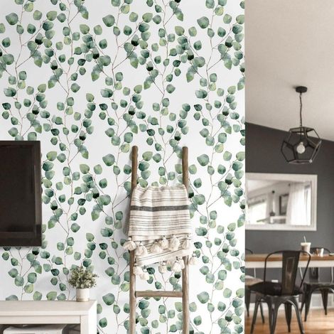 Papel tapiz de hojas para cocina, sala de estar y dormitorio Eucalipto