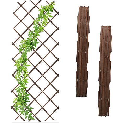 Enrejado de madera extensible para plantas, 180 x 90 cm
