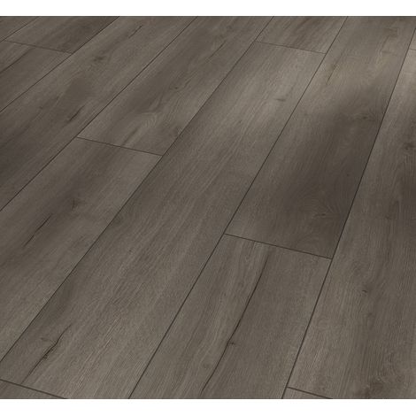 Parquet Stratifié Chêne Fumé Gris Roma 128.5x19.4 cm (1/2)