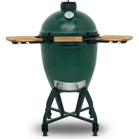 Barbecue OBSIDIAN KAMADO Ø55 cm vert - grille fonte, chariot