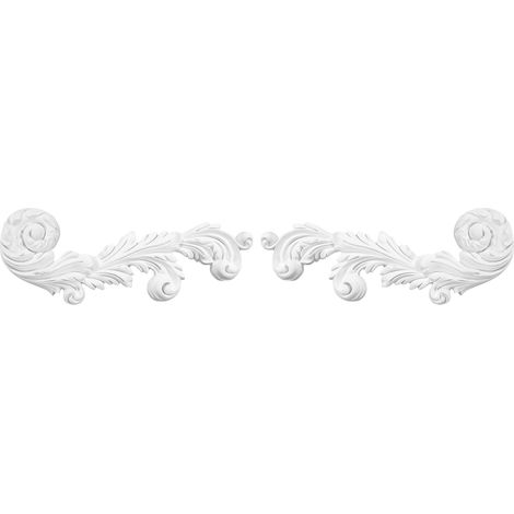 1 Set Ornamente - Stuck aus PU, stoßfest & hart - Dekoration Grand Decor - große Auswahl: W857L+R (1/2)