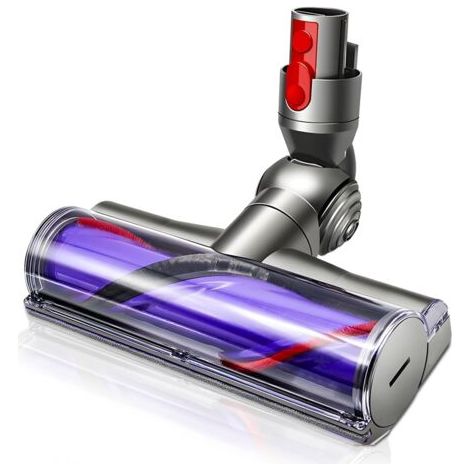 BUNTHAUS Brosse à moteur pour aspirateur Dyson V7 V8 V10 V11 V15 – Brosse à rouleau pour sols durs – Articulation flexible 90°/180° – Poils en nylon et fibre de carbone