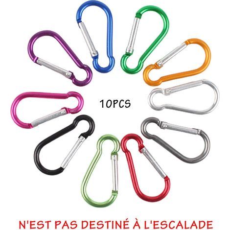 Mousqueton multifonctionnel pour sports de plein air Mousqueton en aluminium