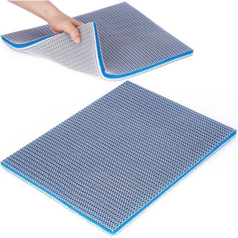 Set di 2 cuscinetti filtranti per acquario - Adatto per la filtrazione di acquari e laghetti Cuscinetto filtrante per acquario - 30 x 20 x 2 cm - Cuscinetto filtrante 8D riutilizzabile - Ritagliabile
