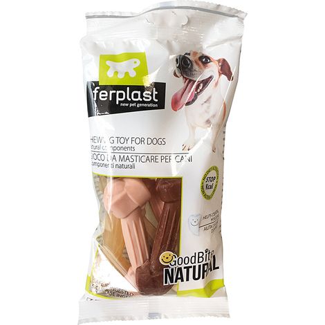 Ferplast NATURAL BONE BAG Gioco da masticare per cani ai gusti misti - 8 pz. Variante S - Misure: 13 x 5 x h 26 cm -