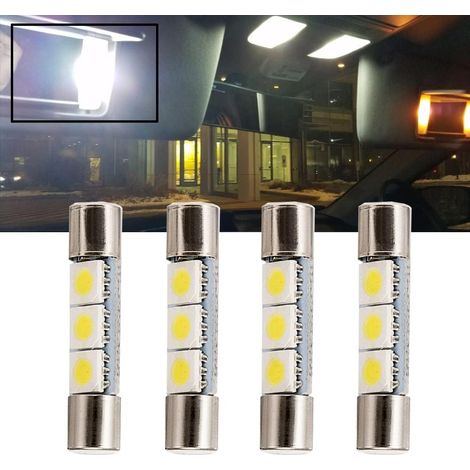 Ampoules LED pour miroirs de maquillage éclairés, 5050 3SMD, blanches, avec visière et miroir de maquillage intégré.