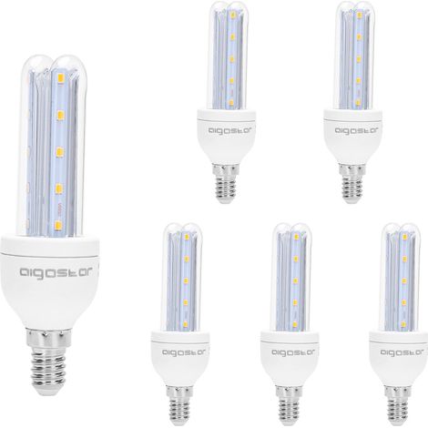 Lampadina Led E14 a tubo a U 6W Bianco caldo 3000K Aigostar (1/5)