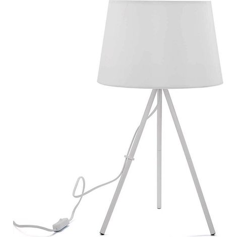 Lampada da tavolo bianco o grigio in metallo 29x29x56 cm (1/5)