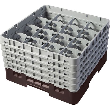 Casier lavage haut max 25.7 cm - 50 x 50 x 30.8 cm - Brun - Lot de 2 - Cambro