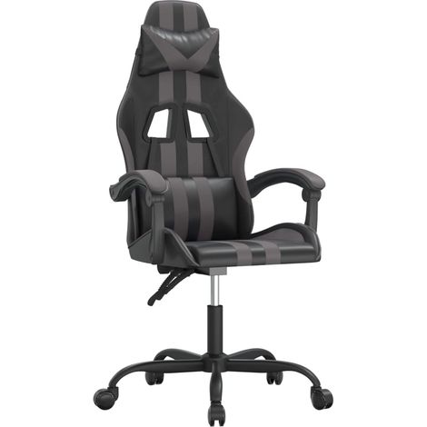 Maison Exclusive - Chaise de jeu Noir et gris Similicuir (1/5)