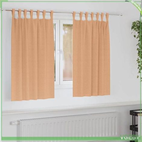 Rideaux occultants - FAFEISY - Tissage triple - Marron clair - 140 x 140 cm - Bloque 80–90% lumière (1/5)