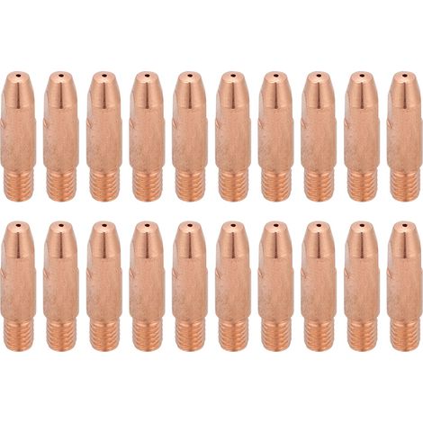 20Pcs Copper Contact Tip M6 for Binzel 24KD MIG/MAG Welding Torch (1.0mm)