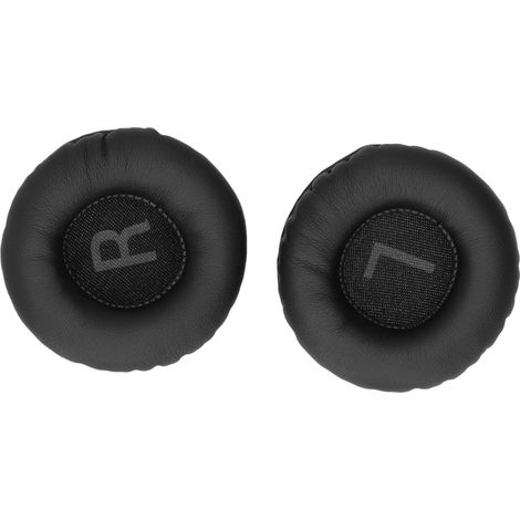 Coussinets d'oreille ronds FYZ-202 de 65 mm avec logo LR, noirs, pour casque audio. (1/5)