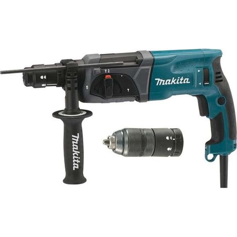 Makita – Perforateur burineur SDS+ 780W avec éclairage LED – Pour béton armé – Coffret avec forets et burin – HR2470FTP (1/2)