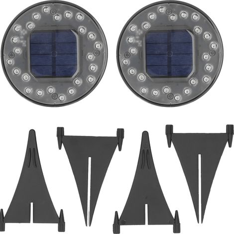 solaires de jardin enterrées étanches IP68 24 LED RGB avec