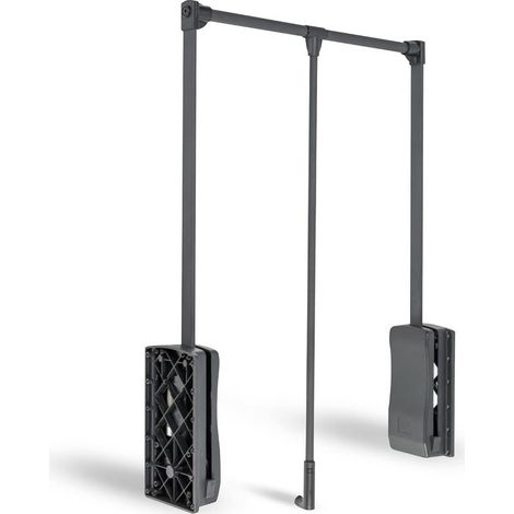 Penderie Escamotable,Portant a Vetement Noir,Largeur 875×1200mm, H 875mm,Charge 8 kg,Barre de Penderie Acier, Plastique,pour Armoire de Rangement, Dressing Chambre Adulte (1/5)