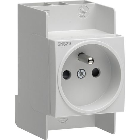 Modulare Steckdose Hager SNS216 grau 16A Thermoplast