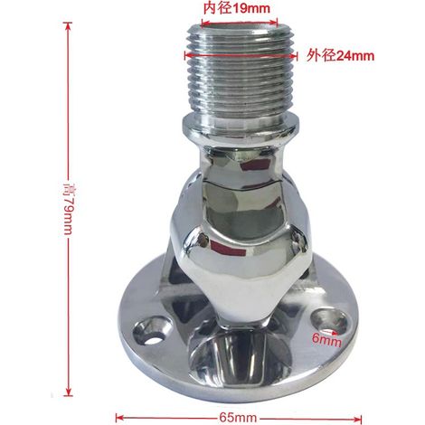 New 22mm stainless steel 316 antenna bracket for radios, RF accessories, ship equipment, yachts and marine applications--DTEKGAZ