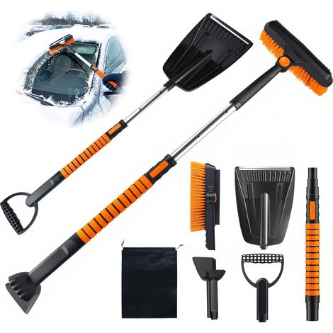 4 en 1 Grattoir à Glace Voiture avec Pelle à Neige,Brosse,Raclette (1/5)