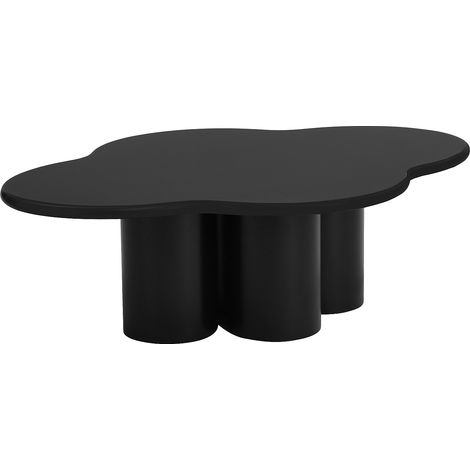 Table basse en MDF - Noir - YAVINA (1/4)