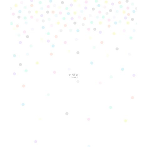 papier peint panoramique à motif de petits points gris, jaune, violet, rose clair, vert menthe, bleu et orange - ESTAhome (1/5)