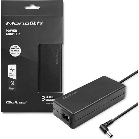 Adaptador de corriente Qoltec para monitor Samsung 30W  14V  2.1A  6.54.4 + pin (1/5)