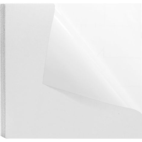 Lot de 50 autocollants pour carrelage de salle de bain - 15 × 15 cm - Blanc - Autocollant pour carrelage de salle de bain et cuisine - Imperméable - En vinyle (1/5)