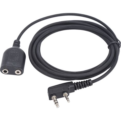 Câble d'extension pour oreillette de talkie-walkie Baofeng UV-5R BF-888S, connecteur mâle-femelle 2 broches (1/5)