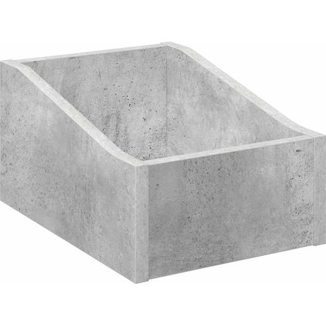 Scatola per dischi LP Grigio Cemento 23 x 33 x 16 cm vidaXL