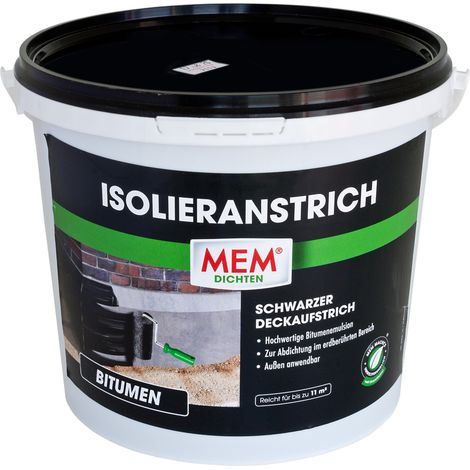 MEM Bitumen Isolieranstrich 5 l Dachlack Schutzlack Dachschutz Abdichtung