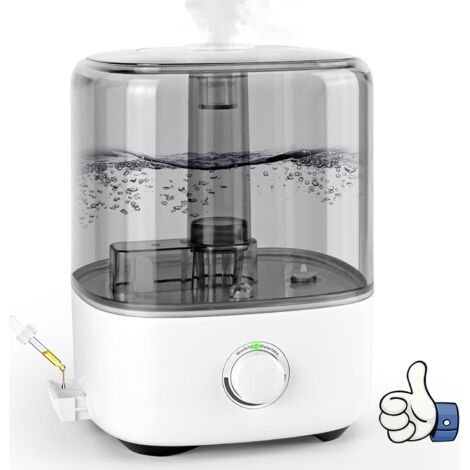 BUNTHAUS Humidificateur D'air Top-Fill 5L 28dB Silencieux Humidificateur d'air bébé ultrasonique à remplissage Pour Bébés et Plantes Humidificateur d'Air Chambre avec Buse à 360°Arrêt Automatique sans (1/5)