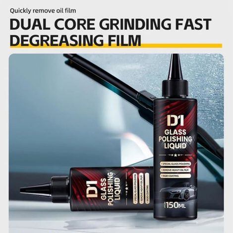 3PCS Glass Polishing Liquid,Car Compound Windshield Oil Film Remover, Anti-Fog Hydrophobic Coating Spray, Wiper Marks (1/4)