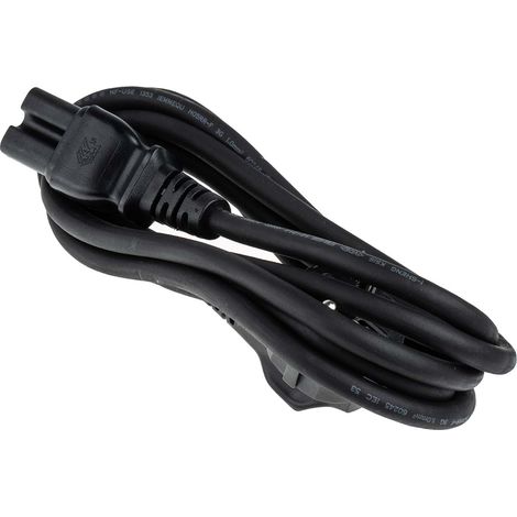 Câble d'alimentation, Noir, Connecteur C15, CEI vers CEE 7/7, Schuko, 2m ( Prix pour 1 ) (1/2)