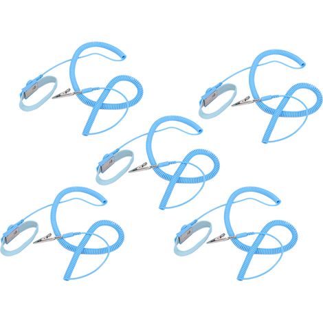 Bracelet antistatique ESD avec clip et outil de réparation pour électricien, 5 m x 2,4 mm (1/5)