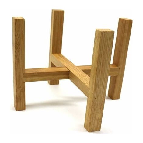 Ahlsen Rustic Primitives Support de pot de fleurs en bambou pour intérieur/extérieur Diamètre intérieur 16 cm (1/5)