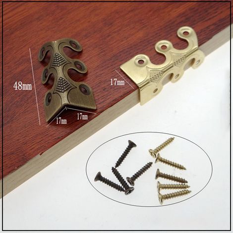 Protecteur D'Angle Métallique - En Laiton Massif - Pour Plinthe Et Angle De Mur - Usage Intérieur Maison Et Bureau - Lot De 2 (1/5)