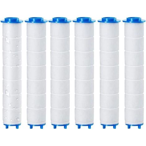 6 pièces Douchtte Filtre Remplaçable, Filtre douchette ​pour pommeau de douche de amovible, L'osmose Inverse, Chlore et le Fluorure et La Filtration Des Particules (1/5)