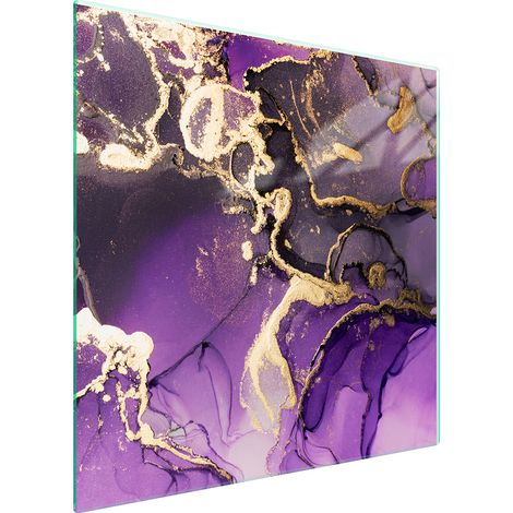 PIASTRA PROTETTIVA IN VETRO PER STUFA 50x52 VIOLA (1/5)