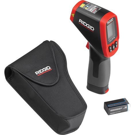 Infrared Micro IR-200 Thermometer – -50°C to 1200°C Temperature Range, ±1°C Accuracy, Includes 9V Battery, RIDGID Brand