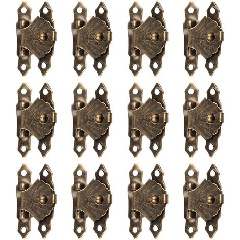 25 Ensembles Lot de Boucles Vintage pour Boîte à Bijoux Serrure Rétro Fer Résistant Fermoir Décoratif pour Coffrets et Boîtes Bois Accessoire et Élégant (1/5)