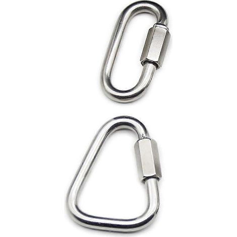 2 maillons de chaîne, maillons rapides à vis en acier inoxydable 304 (1/5)
