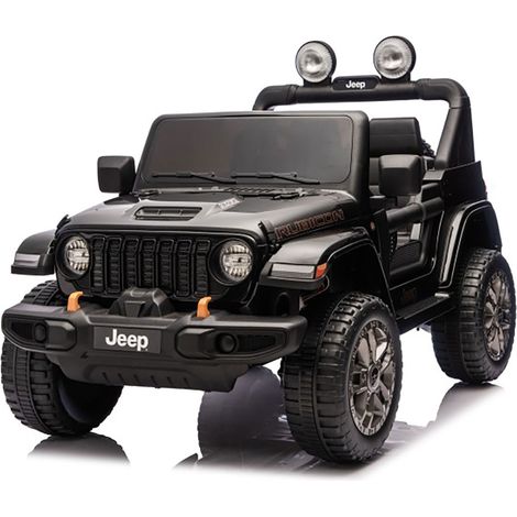 Macchina Elettrica per Bambini Jeep Wrangler Rubicon 12V con Telecomando Nero (1/5)