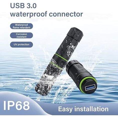Connettore USB 3.0 impermeabile: accoppiatore impermeabile IP68 tra porta USB e bus per un trasferimento dati affidabile e ricarica all'aperto