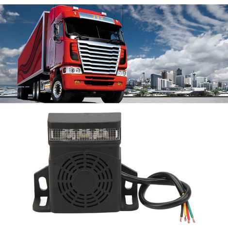 107 dB 20 W Rückfahrwarner mit Blinklicht, geeignet für Lkw, Anhänger, Maschinen und Baufahrzeuge. (1/5)