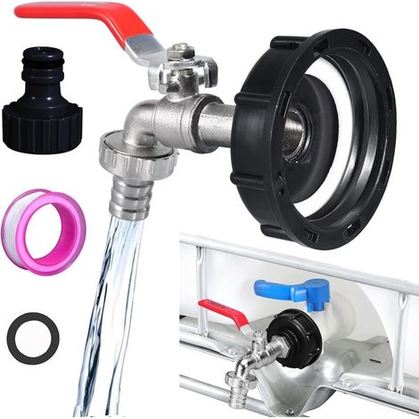 1 Adaptateur De Réservoir IBC,S60X6,Raccord 3/4",Alliage Et PP,Eau De Pluie (1/5)