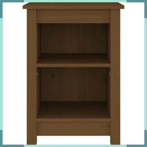 820962 Table de chevet Marron miel 40x35x55 cm Bois de pin solide (1/5)