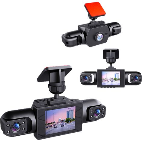 Dashcam 4 Canaux - Enregistrement 1080P HD - Vision Nocturne - Surveillance Stationnaire - Vue à 360° (Avant/Gauche/Droite/Arrière) - Carte 32 Go (1/5)