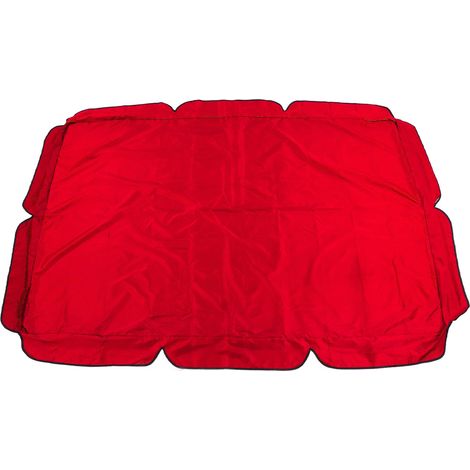 Housse de rechange pour balancelle rouge, en tissu Oxford imperméable enduit d'argent, pour chaise d'extérieur (1/5)