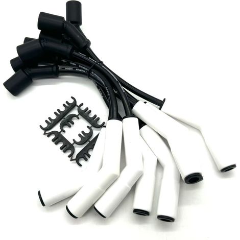 Suitable for Chevrolet ceramic ignition wires, high temperature resistant, low resistance, 9070C white, 9070CK black, LS1, LS3 (1/4)