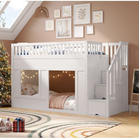 Letto struttura letto 90x200 contenitore bianco OKMYHOME